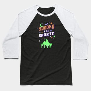 Spooky and Sporty - Dark Mode | Gym Goth Baseball T-Shirt